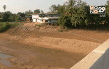 แม่น้ำยมตอนกลางแห้งจนเห็นพื้นทราย