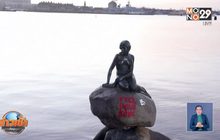 ล่ามือพ่นสี รูปปั้น “Little Mermaid”