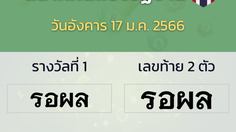 ตรวจหวย 17 มกราคม 2566