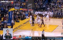 “เคอร์รี่” โชว์ชู้ตครึ่งสนามนำนักรบถลุงชัยศึก NBA