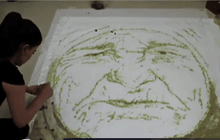 ภาพวาดจากมะกอกสะท้อนชีวิตชาวปาเลสไตน์