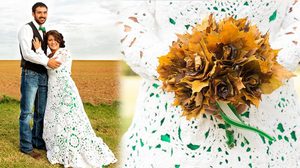 ประหยัดสุดๆ! เจ้าสาวคนนี้ถักชุดแต่งงานเอง ใช้เงินไปแค่ 70 ดอลล่าร์