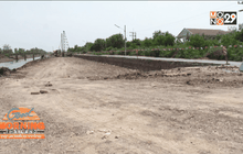 ถนนเลียบคลอง 14 ทรุดหลายจุด