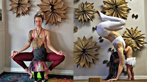 หน้าที่แม่ละไม่ได้! คุณแม่สายสตรอง เล่นโยคะท่ายากพร้อมให้นมลูกไปด้วย