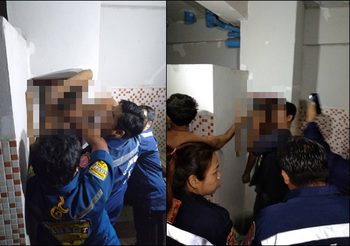 หนุ่มติดปล่องร้อยท่อระบายน้ำ ก่อนเสียชีวิต เร่งหาสาเหตุ