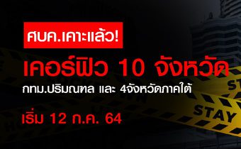ศบค. แถลงรายละเอียด มาตรการคุมเข้ม 10 จังหวัด เคอร์ฟิว 21.00-04.00น. เริ่มวันที่ 12 กรกฎาคม