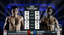 คู่ที่ 3 Super Fight แสนสะท้าน พี.เค.แสนชัยมวยไทยยิม VS เรย์แปง ราฟาเอล