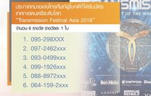 ประกาศผู้โชคดีที่ได้บัตรเทศกาลดนตรี “Transmission Festival Asia 2018”