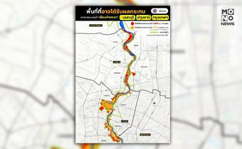 “GISTDA” เผย พื้นที่เสี่ยงน้ำท่วมจากการระบายน้ำเขื่อนเจ้าพระยา “ปทุมฯ-นนท์-กทม.”