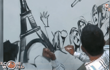 จิตรกรอินเดียวาดภาพไว้อาลัยเหตุโจมตีปารีส