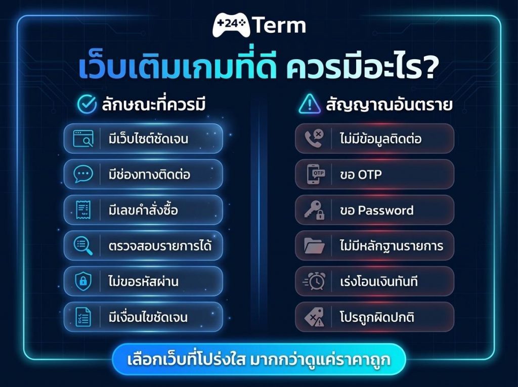 เว็บเติมเกม