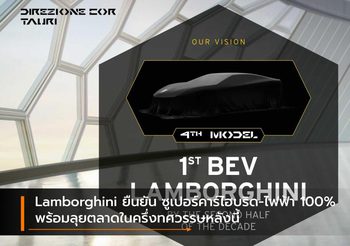 Lamborghini ยืนยัน ซูเปอร์คาร์ไฮบริด-ไฟฟ้า 100% พร้อมลุยตลาดในครึ่งทศวรรษหลังนี้