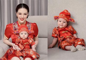 สีสันต์วันตรุษจีน ลิเดีย จับลูกชาย ‘น้องดีออน’ เป็นอาตี๋น้อย แชะภาพครอบครัวร่วมอวยพรวันปีใหม่จีน