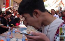 แข่งขันกินขนมจีน ทั้งอิ่มทั้งสนุก