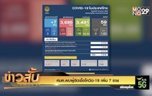 ศบค.พบผู้ติดเชื้อโควิด-19 เพิ่ม 7 ราย
