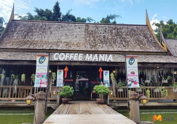 เรือนแพริมน้ำ Coffee Mania บ้านเรือนไทยประยุกต์ อิ่มท้องก่อนเที่ยวพิษณุโลก