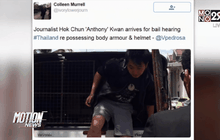 จับกุมนักข่าวฮ่องกงครอบครองเสื้อเกราะกันกระสุน