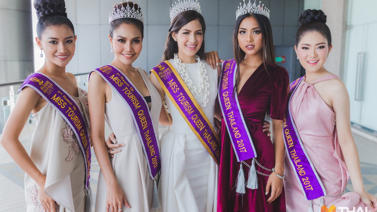 5 สาว Miss Tourism Queen Thailand 2017 แวะมาขอบคุณสื่อ หลังจากเพิ่งได้รับตำแหน่ง