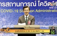 พบผู้ติดเชื้อโควิด-19 เพิ่ม 15 ราย เสียชีวิต 1 ราย