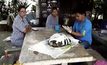 เต่าขนาดใหญ่ถูกรถเหยียบอาการสาหัส
