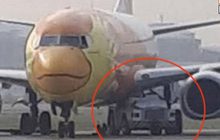 อุบัติเหตุเครื่องบินนกแอร์ชนรถลาก เสียชีวิต 1 คน