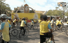 บรรยากาศเตรียมพร้อมปั่นเพื่อพ่อในต่างจังหวัด