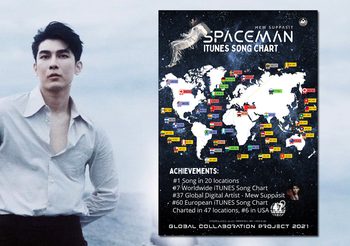 พุ่งไม่หยุด! มิว ศุภศิษฏ์ พาเพลง SPACEMAN ขึ้นชาร์ต iTunes อันดับ 1 หลายประเทศทั่วโลก