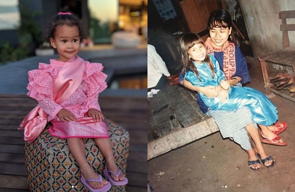 น้องลูน่าใส่ชุดไทย - คริสซีย์ สมัยเด็ก - คุณยายวิไลลักษณ์