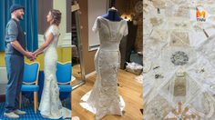 เจ้าสาวเย็บชุดแต่งงานเอง จากเศษผ้าเก่าของคนรัก สวยงาม มีคุณค่าทางใจ