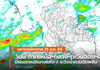 พยากรณ์อากาศวันนี้ – 21 ก.ค.