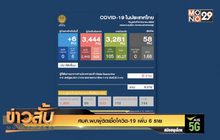 ศบค.พบผู้ติดเชื้อโควิด-19 เพิ่ม 6 ราย