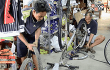 ร้านจักรยานอ่างทองจัดทีมช่างบริการ