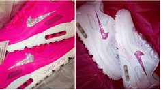 สวยเจิด! รองเท้าผ้าใบ ประดับคริสตัล สวยระยิบระยับสะดุดตา วิ๊งค์ๆ