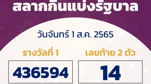 ตรวจสลากกินแบ่งรัฐบาล งวด 1 สิงหาคม 2565