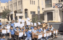 นักเรียนปาเลสไตน์ประท้วงปัญหาขาดงบการศึกษา