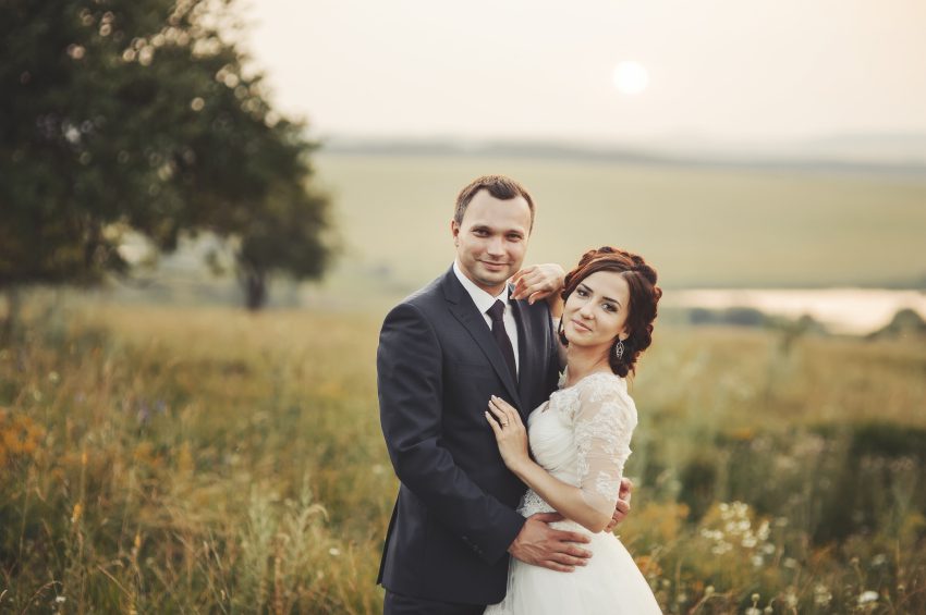 Wedding couple together.