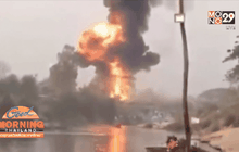 เพลิงไหม้คลังน้ำมันเมียนมาตรงข้าม จ.ตาก