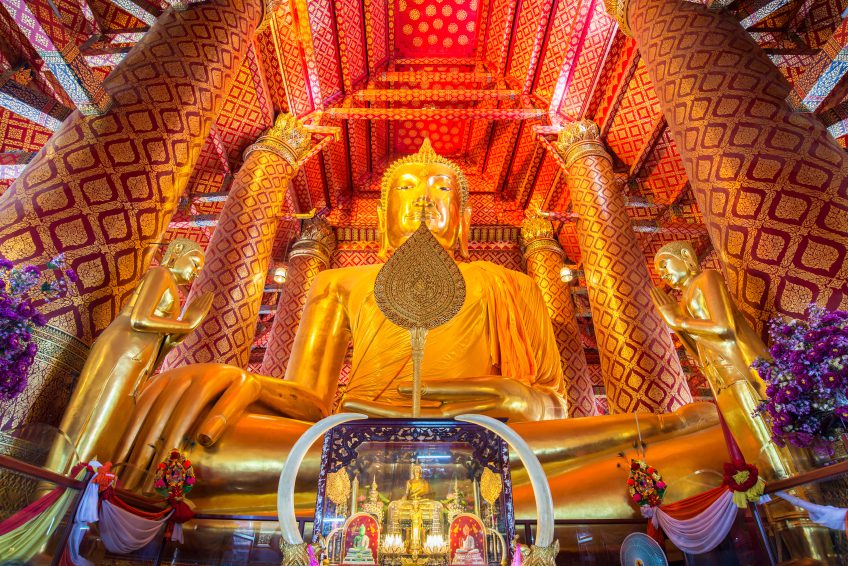 Buddha image in Wat Phanan Choeng temple