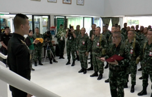 กองพันเสนารักษ์ที่ 3 จัดต้อนรับ “หมอภาคย์” ฮีโร่ถ้ำหลวง