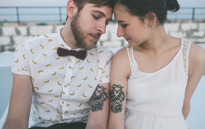 beautiful couple close up