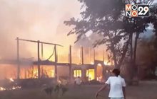 ไฟไหม้กุฎิวัด จ.สระบุรี เสียหาย 12 หลัง