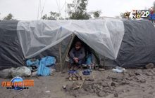 ผู้อพยพในกรีซเผชิญฝนตกหนัก