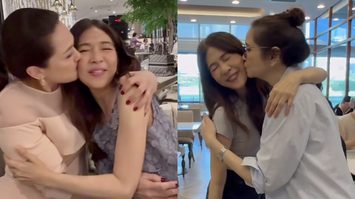 “ดาว พอฤทัย” สุดฟิน “หมิว” – “แหม่ม” จุ๊บแก้มคนละฟอด