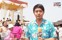 บรรยากาศสรงน้ำพระ  ที่สนามหลวง