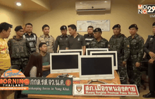 บุกทลายบ่อนบาคาร่ากลางเมืองหนองคาย