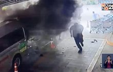 เร่งหาสาเหตุรถกู้ชีพระเบิดหน้าตึกร.พ. คนขับวิ่งช่วยลูก-หลานหนีเอาชีวิตรอด