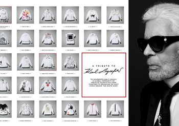 เหล่าเซเลบริตี้ ร่วมออกแบบเสื้อเชิ้ตสีขาว เพื่อระลึงถึง Karl Lagerfeld สุดยอดแฟชั่นดีไซน์เนอร์ผู้ล่วงลับ