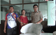 ชิ้นส่วนประหลาดตกกลางสวนยาง จ.กระบี่