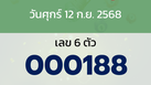 หวยลาว งวดวันศุกร์ 12 กันยายน 2568