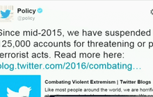 Twitter ระงับ 125,000 บัญชีโยงก่อการร้าย